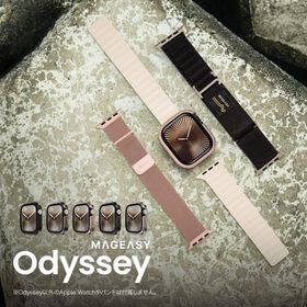 アップルウォッチ カバー 耐衝撃 米軍 MIL規格 準拠 アルミ ソフト TPU ケース Apple Watch 11 42mm アップル ウォッチ Series 10 対応 MagEasy Odyssey (matte)