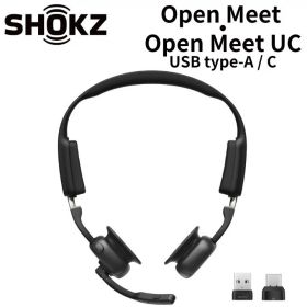 【2/10 1:59まで・抽選で最大100%Ptバック(要エントリー)】 Shokz OPENMEET ワイヤレス骨伝導ヘッドセット ブラック メーカー2年間保証 国内正規品 SKZ-EP-000044/47/48