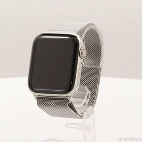 〔中古〕Apple(アップル) Apple Watch Series 6 GPS + Cellular 44mm シルバーステンレススチールケース シルバーミラネーゼループ〔348-ud〕