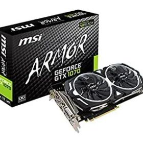 【中古】「未使用品」MSI ARMOR 2X デュアルファン搭載 GeForce GTX 1070 グラフィックボード GEFORCE GTX 1070 ARMOR 8G OC