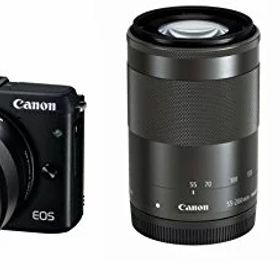 【中古】「非常に良い」Canon ミラーレス一眼カメラ EOS M3 ダブルズームEVFキット(ブラック) EF-M18-55mm F3.5-5.6 IS STM EF-M55-200mm F4.5-6.