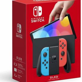 【整備済み品】 Nintendo Switch(有機ELモデル) Joy-Con(L) ネオンブルー/(R) ネオンレッド ニンテンドースイッチ オリジナルクロス付 1年保証対象商品 [video game]