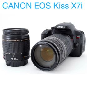 デジタル一眼レフカメラ/Canon kiss x7i標準&望遠ダブルレンズセット