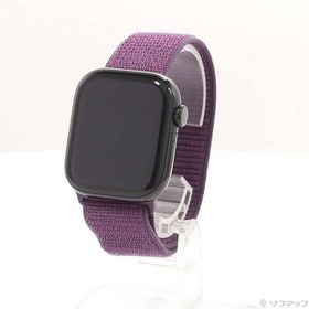 〔中古〕Apple(アップル) Apple Watch Series 10 GPS 42mm ジェットブラックアルミニウムケース プラムスポーツループ〔348-ud〕