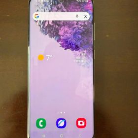 Samsung Galaxy S20 5G SCG01パープル カバー付き