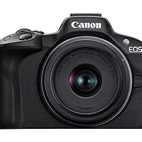 【中古】［非常に良い］Canon ミラーレス一眼カメラ EOS R50 標準ズームレンズキット(RF-S18-45) ブラック/APS-C/約375g EOSR50BK-1845ISSTMLK