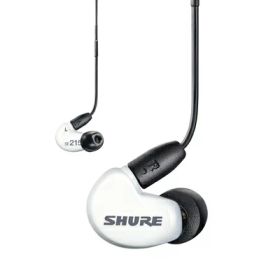【中古】 SHURE イヤホン UNIシリーズ SE215SPE-W+UNI-A ホワイト : マイク・リモコン付 【国内正規品/メーカー】