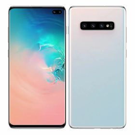 【中古】【安心保証】 Galaxy S10+ SCV42[128GB] au プリズムホワイト