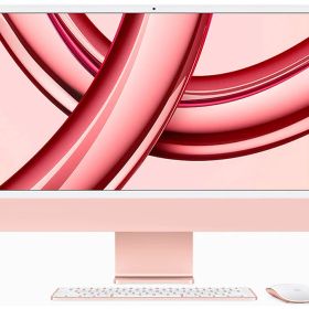 Apple アップル iMac 24インチ Retina 4.5Kディスプレイ Apple M3チップ [2023年 / 8コアCPUと10コアGPU / SSD 256GB / メモリ8GB] ピンク MQRT3J/A 量販店展示品