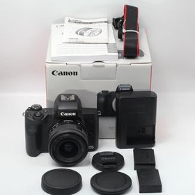 Canon ミラーレス一眼カメラ EOS Kiss M2 標準ズームレンズキット ブラック KISSM2BK-1545