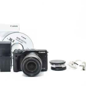 ★美品★キヤノン Canon EOS M3 ボディ + EF-M 18-55mm F3.5-5.6 IS STM レンズキット ブラック ★ LL317#6474