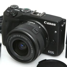 【中古】【良品】キヤノン EOS M3 EF-M15-45 IS STM レンズキット [ブラック]（センサー清掃済み） CA01-R4056-3U2B CANON キヤノン EF-Mマウント ミラーレス APS-C EOS