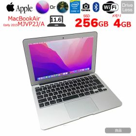 【中古パソコン】Apple MacBook Air MJVP2J/A A1465 Early 2015 選べるOS Monterey or BigSur [core i5 5250U 1.6GHz メモリ4GB SSD256GB 無線 BT カメラ 11.6インチ ] ：良品