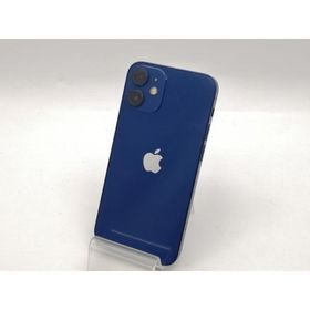 【中古】Apple SoftBank 【SIMロック解除済み】 iPhone 12 mini 64GB ブルー MGAP3J/A【京都】保証期間１ヶ月【ランクC】