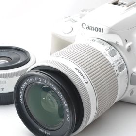 【中古】【1ヶ月保証】 キヤノン Canon EOS kiss X7 ダブルレンズキット ホワイト SDカード付き