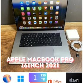 ［M1Pro搭載］Apple MacBook Pro 16inch 2021/Apple M1 Pro/16GB/SSDG1TB/Windows11/Office 2024/455