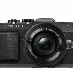 【中古】【非常に良い】OLYMPUS ミラーレス一眼 PEN E-PL7 14-42mm EZレンズキット ブラック E-PL7 EZ LKIT BLK