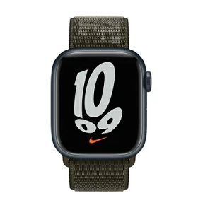 Apple Apple Watch Nike Series7 41mm GPSモデル MKNL3J/A+ML2V3FE/A A2473【ミッドナイトアルミニウムケース/カーゴカーキNikeスポーツループ】 [中古] 【当社3ヶ月間保証】 イオシス