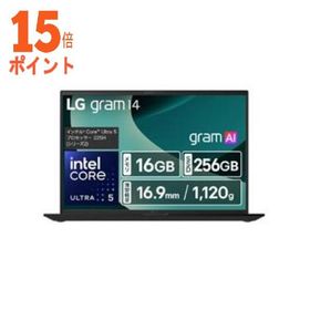 15倍ポイント ノートパソコン LG gram 14 オブシディアンブラック 14Z90T-GA52J ［14.0型 Windows11 Hom…