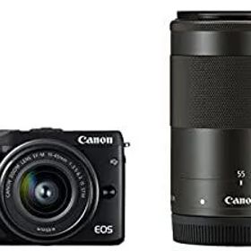【中古-非常に良い】 Canon キャノン ミラーレス一眼カメラ EOS M3 ダブルズームキット (ブラック) EF-M15-45mm F3.5-6.3 IS STM EF-M55-200mm F4.5-6.3 IS STM 付属 EOSM3BK-WZ
