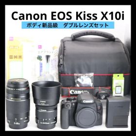 ボディ新品級 【Canon EOS Kiss X10i ダブルレンズセット】