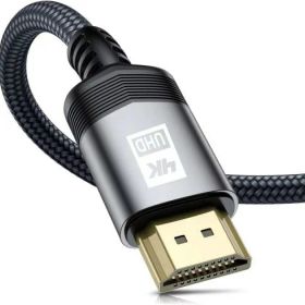 4K HDMI ケーブル 6m HDMI 2.0規格ハイスピード HDMI Cable 4K 60Hz/2K 144Hz/3840p/2160p UHD 3D HDR /18gbps高速イーサネットARC hdmi ケーブル - 対応 パソコンの画面をテレビに映す Apple TV,PS5/PS4/PS3, PC など適用 (グレー)
