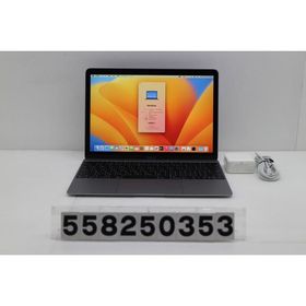 ノートパソコン Apple MacBook Retina 12in 2017 A1534 スペースグレイ Core m3 7Y32 1.2GHz/8GB/256GB(SSD)/12W/WQXGA(2304x1440)