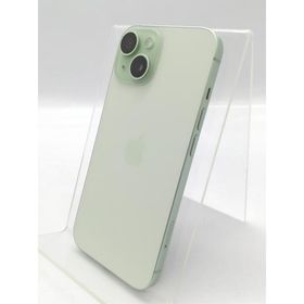 【中古】Apple au 【SIMフリー】 iPhone 15 128GB グリーン MTMM3J/A【秋葉4号】保証期間１ヶ月【ランクA】