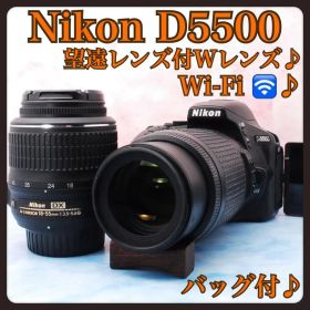 ✨Nikon D5500✨一眼レフカメラ✨Wレンズ✨S数少✨スマホ転送OK！