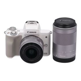 中古 ミラーレス一眼 ダブルズームキットCanon キヤノンEOS Kiss M2 ダブルズームキット 041051007382コンディションランク【B】（商品 No.78-0）