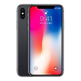 iPhoneX[64GB] SIMロック解除 au スペースグレイ【安心保証】
