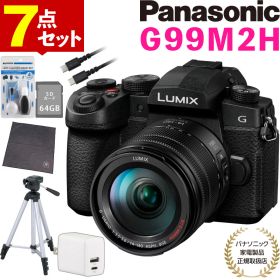 (三脚・SD等7点セット)パナソニック ルミックス デジタル一眼カメラ G99M2H 14-140キット ミラーレス一眼カメラ Panasonic LUMIX DC-G99M2H レンズキット 手ブレ補正 2030万画素 デジタルカメラ 写真 動画 撮影 高速AF タッチモニター（ラッピング不可）