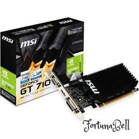 MSI ファンレス・ロープロファイル対応 GeForce GT 710 グラフィックスカード メモリ2GBモデル GT 710 2GD3H LP