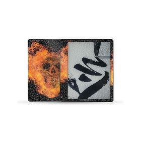 MightySkins Glossy Glitter Skin Compatible with Kindle Scribe (2022) Full Wrap - Fire Skull | Protective High-Gloss Glitter Finish | Easy _並行輸入