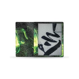 MightySkins Glossy Glitter Skin Compatible with Kindle Scribe (2022) Full Wrap - Green Mystic Flames | High-Gloss Glitter Finish | Easy to_並行輸入