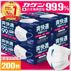 ＼2/15まで限定価格！／ 【 約半年分でこの価格! 】 マスク 不織布マスク プリーツマスク 不織布 大人 子供 200枚 50枚 4箱 小さめ 使い捨てマスク オメガプリーツ ウイルス 花粉 PM2.5 99%カット Sokaiteki Premium 白 ホワイト 送料無料