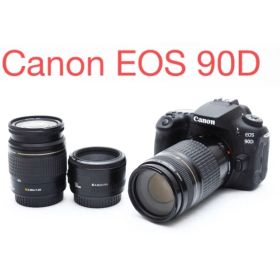 保証付/Canon EOS 90D標準&望遠&単焦点トリプルレンズセット