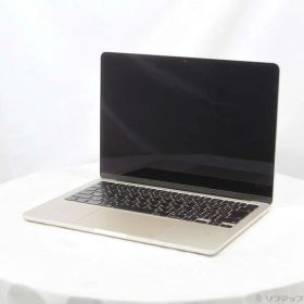 【中古】Apple(アップル) MacBook Air 13.6-inch Late-2024 MC8J4J／A Apple M3 8コアCPU_8コアGPU 16GB SSD256GB スターライト 〔15.7 Sequoia〕 【344-ud】