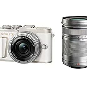 【中古】【非常に良い】OLYMPUS ミラーレス一眼カメラ PEN E-PL10 EZダブルズームキット ホワイト