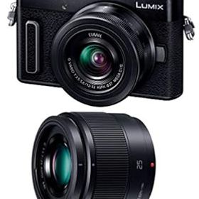 【中古】パナソニック ミラーレス一眼カメラ ルミックス GF10 ダブルレンズキット 標準ズームレンズ単焦点レンズ ブラック DC-GF10W-K