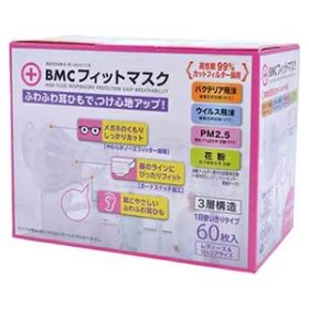 ビーエムシー フィットマスク レディース＆ジュニア 60枚