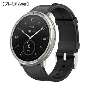 amazfit アマズフィット Active 2 【ブラックレザー】【プレミアム】 sp170073-C22 VGP2026金賞