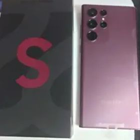 GALAXY s22 ultra ギャラクシー バーガンディ スマートフォン 赤