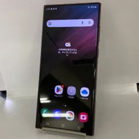 ★【中古Dランク】au Galaxy S22 Ultra SCG14 SIMロック解除済 バーガンディー【７日間保証】