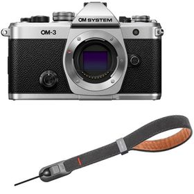 OM SYSTEM オーエムシステム OM-3 ボディ シルバー ミラーレス一眼カメラ＋P-CB-296(ディープグレー) セット