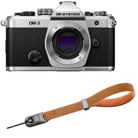 OM SYSTEM オーエムシステム OM-3 ボディ シルバー ミラーレス一眼カメラ＋P-CB-295(アースブラウン) セット