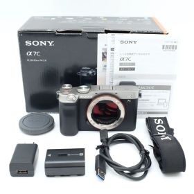 ＜極上美品!!＞ SONY ソニー α7C ボディ シルバー [ILCE-7C S] ※ショット数、４３５７回※ ♪あるとうれしい元箱＆説明書付き♪