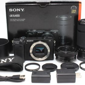 シャッター回数3174回！SONY(ソニー) α6400 ダブルズームレンズキットブラック ILCE-6400Y B