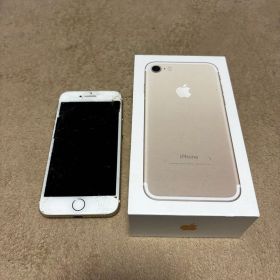 iPhone 7 ゴールド 画面ひび割れ 箱付き