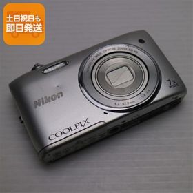 美品 COOLPIX S3500 クリスタルシルバー 即日発送 デジカメ Nikon 本体 あすつく 土日祝発送OK
